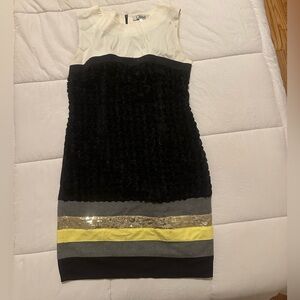 Vintage Black and Yellow Sleeveless Dress